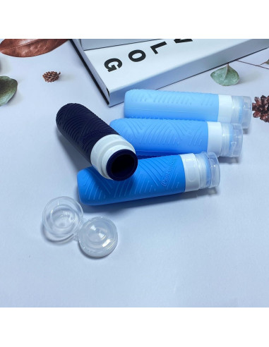 Botellas de Viaje PanLuoNais 3 Oz Silicona Aprobadas TSA