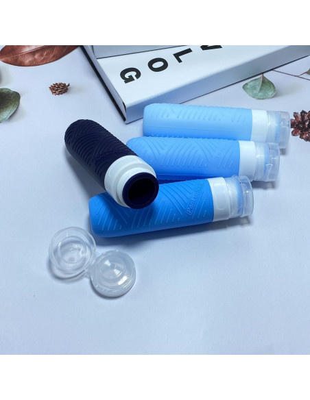 Botellas de Viaje PanLuoNais 3 Oz Silicona Aprobadas TSA Botellas de Viaje PanLuoNais 3 Oz Silicona Aprobadas TSA