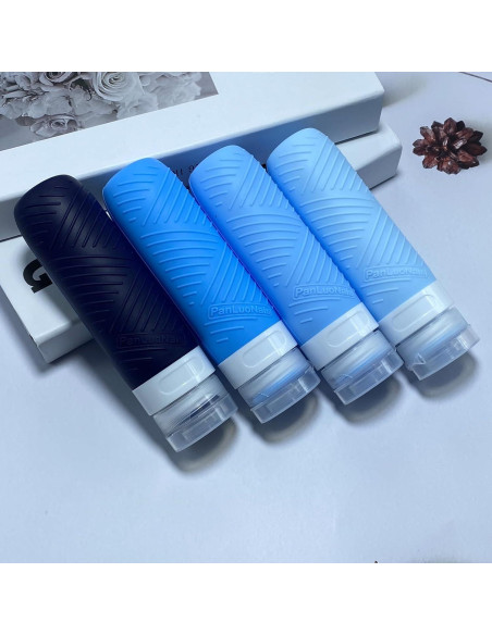 Botellas de Viaje PanLuoNais 3 Oz Silicona Aprobadas TSA Botellas de Viaje PanLuoNais 3 Oz Silicona Aprobadas TSA