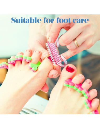 Bokon 400 Cepillos de Uñas con Mango Coloridos para Manicura