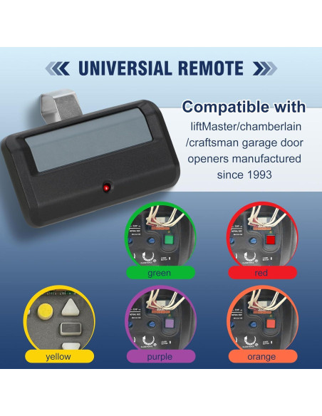 Control Remoto Universal 891LM Werhoo para Garaje 1-Pack Control Remoto Universal 891LM Werhoo para Garaje 1-Pack