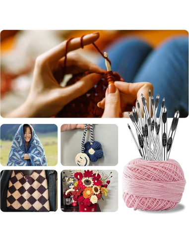 Juego de Ganchillos Tunecinos Intercambiables GUCLUD 3mm-10mm