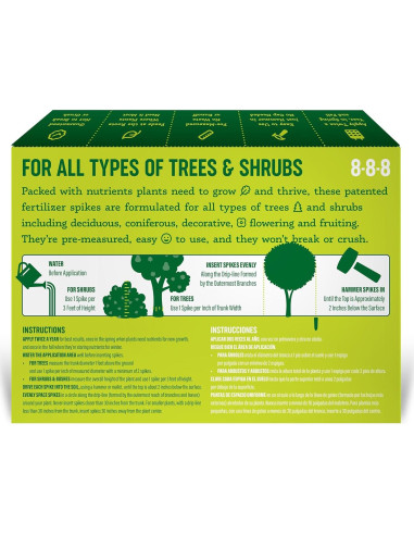 Picos de Fertilizante SimplyGro para Árboles y Arbustos - 12 Picos