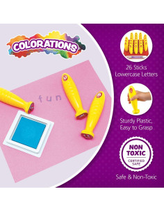 Sellos de Letras Minúsculas Colorations - Set de 26 para Niños 2