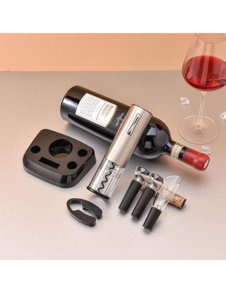 Juego de Sacacorchos Eléctrico GUEDIEO con Base de Carga