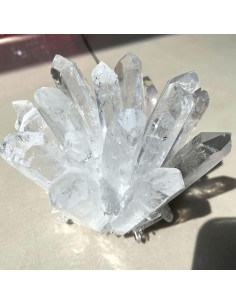 Cúmulo de Cristal Natural Cuarzo Claro 0.99 kg Adorno Sanador 2