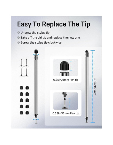 Set de Stylus 2-en-1 MYSTILUCK con 5 Bolígrafos y 14 Puntas