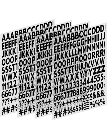 Letras y Números de Planchar CPEI 1 Pulgada Negro Blanco 664 Piezas Letras y Números de Planchar CPEI 1 Pulgada Negro Blanco 664 Piezas