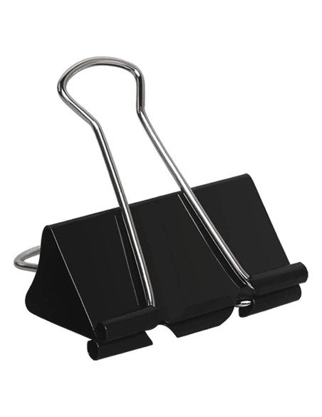 Clip de Carpeta Extra Grande COLOGO 51mm 48 Piezas Negro Clip de Carpeta Extra Grande COLOGO 51mm 48 Piezas Negro