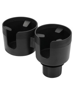 Extensor de soporte para tazas de coche KITUREK 2 en 1 Negro