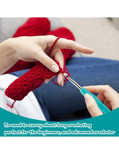 Ganchos de Crochet Ergonómicos Mayboos - 3 Tamaños 4mm 5.5mm 8mm Ganchos de Crochet Ergonómicos Mayboos - 3 Tamaños 4mm 5.5mm 8mm