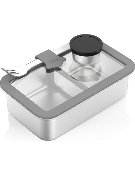 Caja Bento Acero Inoxidable Bakpoco 1250ml A Prueba de Fugas Caja Bento Acero Inoxidable Bakpoco 1250ml A Prueba de Fugas