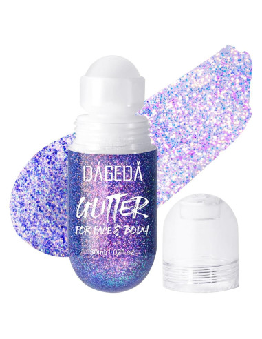 Gel Brillante Corporal DAGEDA 28g Púrpura Loco para Maquillaje