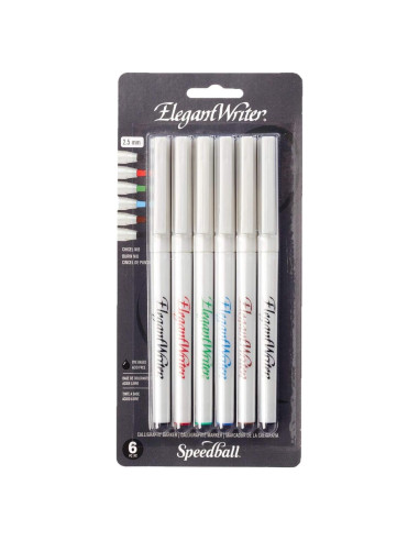 Conjunto de 6 Marcadores de Caligrafía Speedball Elegant Writer