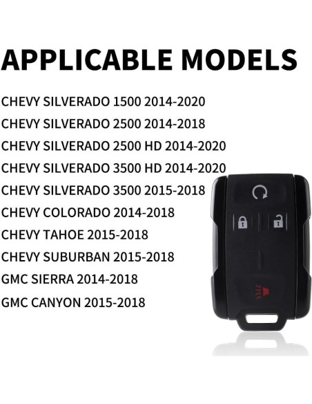 Control Remoto Sin Llave Raryloy para Chevy 2014-2019 Control Remoto Sin Llave Raryloy para Chevy 2014-2019