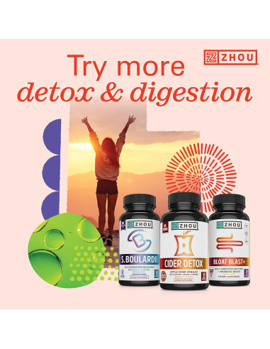 Gomitas de Vinagre de Sidra de Manzana Zhou - 60 Gomitas Veganas