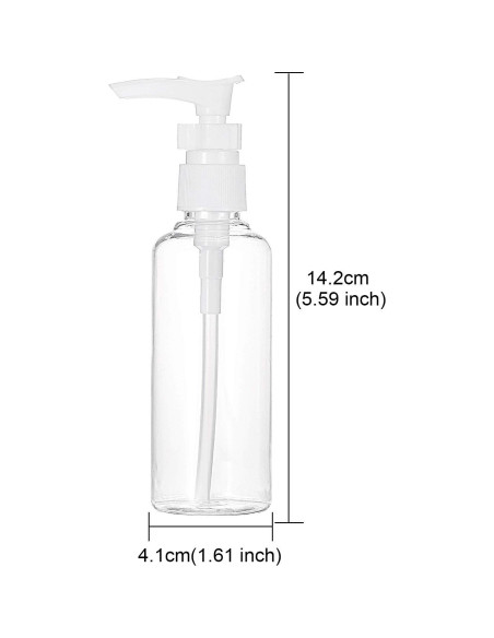 Set de 6 Botellas de Viaje 100 ml TecUnite con Embudo Blanco Set de 6 Botellas de Viaje 100 ml TecUnite con Embudo Blanco