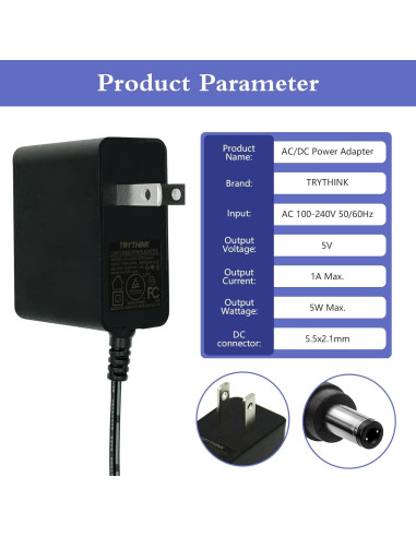 Adaptador de Corriente AC 5V 1A TRYTHINK Universal 11 Conectores
