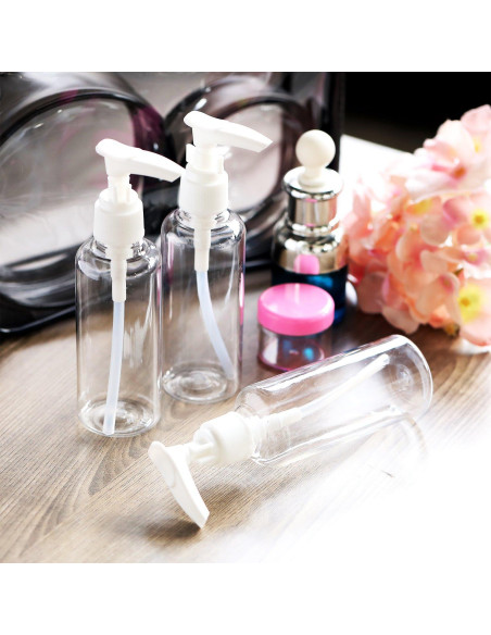 Set de 6 Botellas de Viaje 100 ml TecUnite con Embudo Blanco Set de 6 Botellas de Viaje 100 ml TecUnite con Embudo Blanco