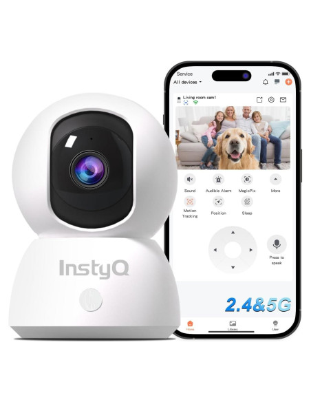 Cámara WiFi 2K InstyQ para Mascotas con Visión Nocturna Cámara WiFi 2K InstyQ para Mascotas con Visión Nocturna