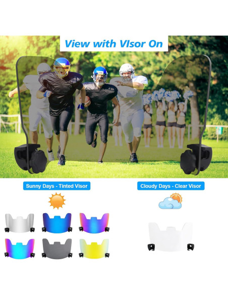 Visera de Fútbol ZAKVOP para Casco Adultos y Jóvenes - Antirrayaduras Visera de Fútbol ZAKVOP para Casco Adultos y Jóvenes - Antirrayaduras