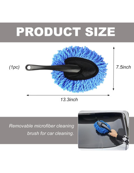 Cepillo de Plumería Wevdn para Automóviles Microfibra Azul 33.78x19.05cm Cepillo de Plumería Wevdn para Automóviles Microfibra Azul 33.78x19.05cm