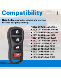 Control Remoto Nissan 2002-2017 Lehicriar 4 Botones 2