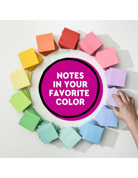Notas Post-it Súper Adhesivas Aqua Splash, 5 Blocs 7.62 cm Notas Post-it Súper Adhesivas Aqua Splash, 5 Blocs 7.62 cm