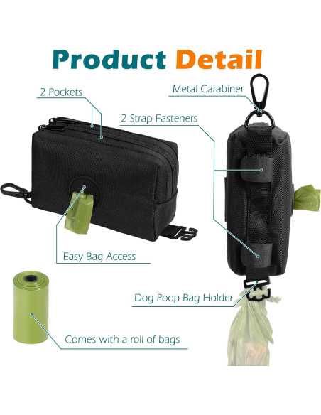 Dispensador de bolsas para excremento de perro PetBonus Negro Dispensador de bolsas para excremento de perro PetBonus Negro