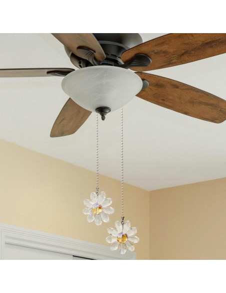 Cadena de Tirar para Ventilador de Techo LEFERS, 2 Piezas Cristal 4.6 cm Cadena de Tirar para Ventilador de Techo LEFERS, 2 Piezas Cristal 4.6 cm