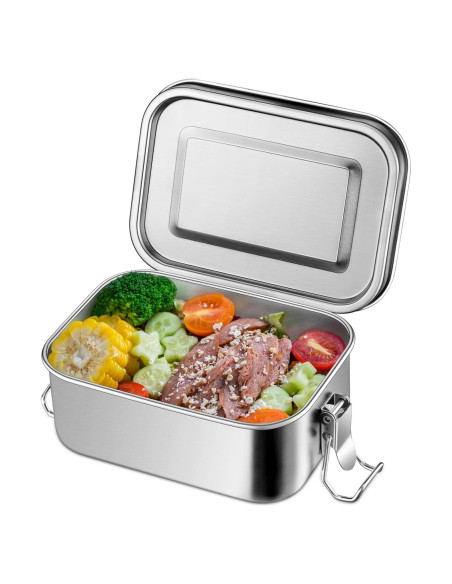 Caja de Almuerzo Bento Leonyo 550ml Acero Inoxidable 18/10 Caja de Almuerzo Bento Leonyo 550ml Acero Inoxidable 18/10