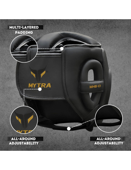 Casco de Boxeo Mytra Fusion C-1 Negro Unisex Adulto Casco de Boxeo Mytra Fusion C-1 Negro Unisex Adulto