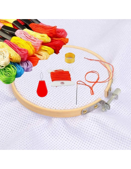 Juego de 12 Aros de Bordado Cldamecy 8cm de Bambú Natural Juego de 12 Aros de Bordado Cldamecy 8cm de Bambú Natural