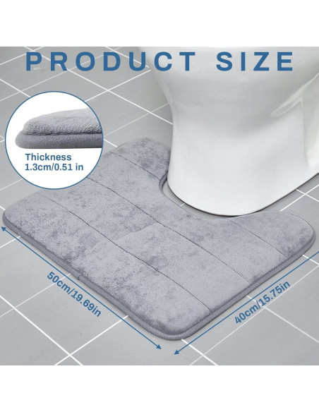 Timgle 6 Alfombrillas de Baño Espuma de Memoria Antideslizantes 40x50cm Timgle 6 Alfombrillas de Baño Espuma de Memoria Antideslizantes 40x50cm