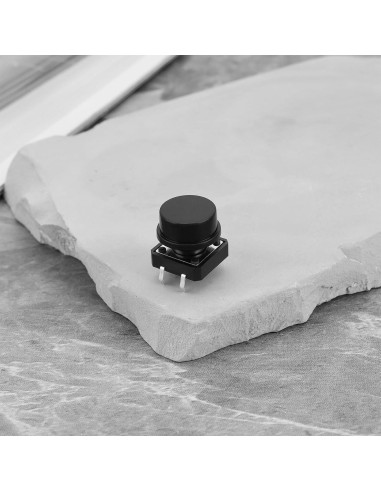 25 Micro Interruptores 4Pin Auto-reinicio OTOTEC Negro 12x12mm