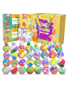 Bombas de Baño para Niños Lisotera - Set de 32 Aromas y Juguetes