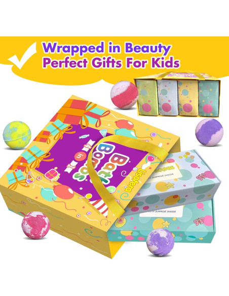 Bombas de Baño para Niños Lisotera - Set de 32 Aromas y Juguetes Bombas de Baño para Niños Lisotera - Set de 32 Aromas y Juguetes