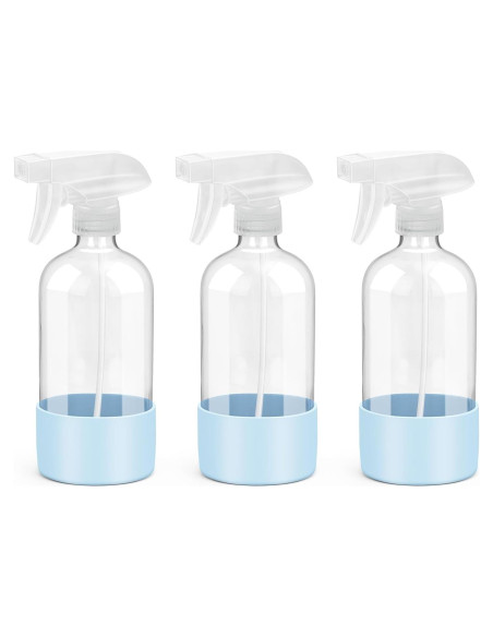 Botellas de Spray de Vidrio Rionisor 16 oz Reutilizables Azul - Paquete de 3 Botellas de Spray de Vidrio Rionisor 16 oz Reutilizables Azul - Paquete de 3