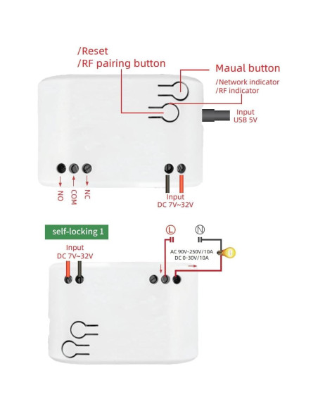 Controlador de Temperatura Inteligente Huacaoe 1CH 10A Controlador de Temperatura Inteligente Huacaoe 1CH 10A