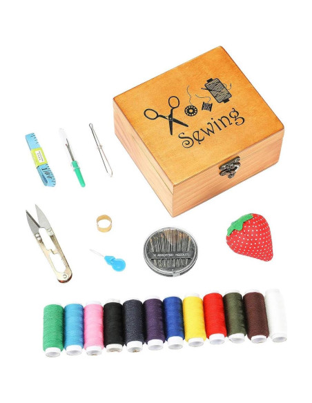 Kit de Costura BTU de Madera con Accesorios para Principiantes Kit de Costura BTU de Madera con Accesorios para Principiantes
