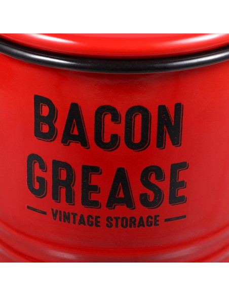 Contenedor de Grasa de Tocino UPKOCH 600ml Rojo Vintage Contenedor de Grasa de Tocino UPKOCH 600ml Rojo Vintage