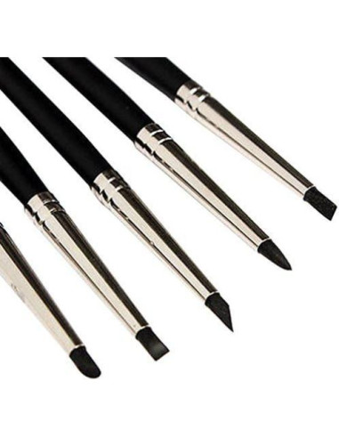 Set de 5 Pinceles de Silicona COMIART para Escultura de Arcilla