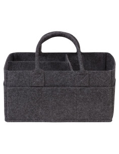 Organizador de Pañales Sammy & Lou - Caddy Plegable Gris Carbón