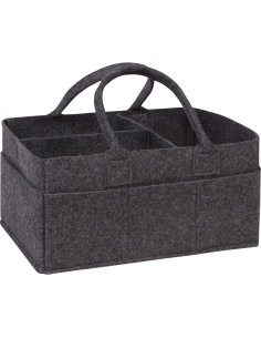 Organizador de Pañales Sammy & Lou - Caddy Plegable Gris Carbón 2