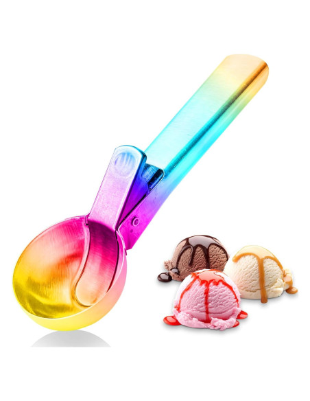 Cucharón de Helado Acero Inoxidable HLDMYYXGS 16.8cm Rainbow Cucharón de Helado Acero Inoxidable HLDMYYXGS 16.8cm Rainbow
