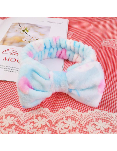 Diademas de Maquillaje Coral Fleece 8 Piezas con Lazo Diademas de Maquillaje Coral Fleece 8 Piezas con Lazo