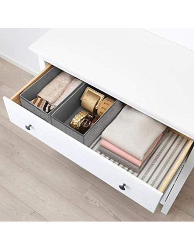 Organizador de Cajones Plegable Criusia - 6 Bins Gris