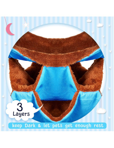 Hamaca Colgante para Mascotas Pequeñas Weewooday 3 Niveles