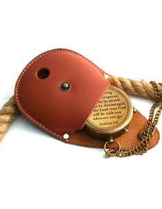 Brújula de Latón SARA NAUTICAL con Caja de Madera 6.35cm 2