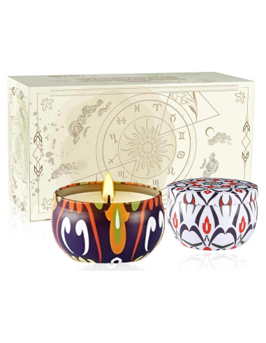 Paquete de 2 Velas Aromáticas Fclayvts - Cera de Soja Natural